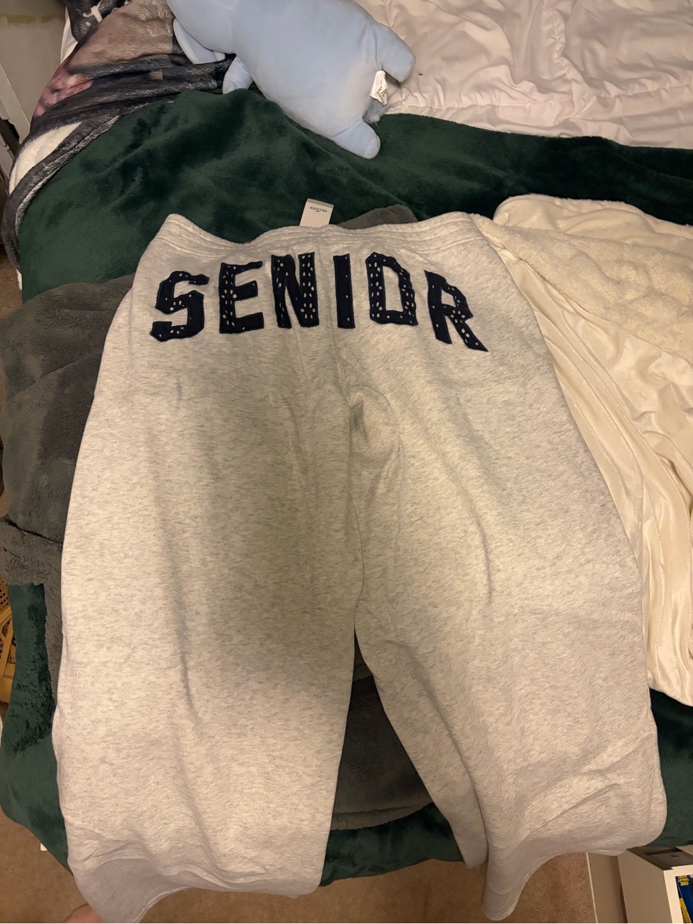 Gray "Senior" Sweatpants - Comfortable Casual Bottoms